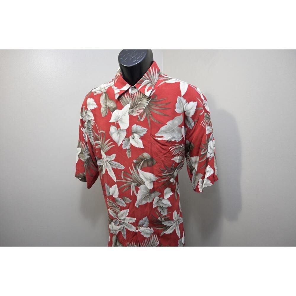 Campia Moda Hawaiian Shirt‎ 100% Rayon Floral Tropical Vacation Mens Size Large
